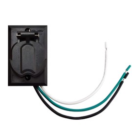 Grounded Convenience Outlet for Outdoor Lamp Post, Briidea 125V 15A Electrical Outlet for Light Pole, Replacement, Black