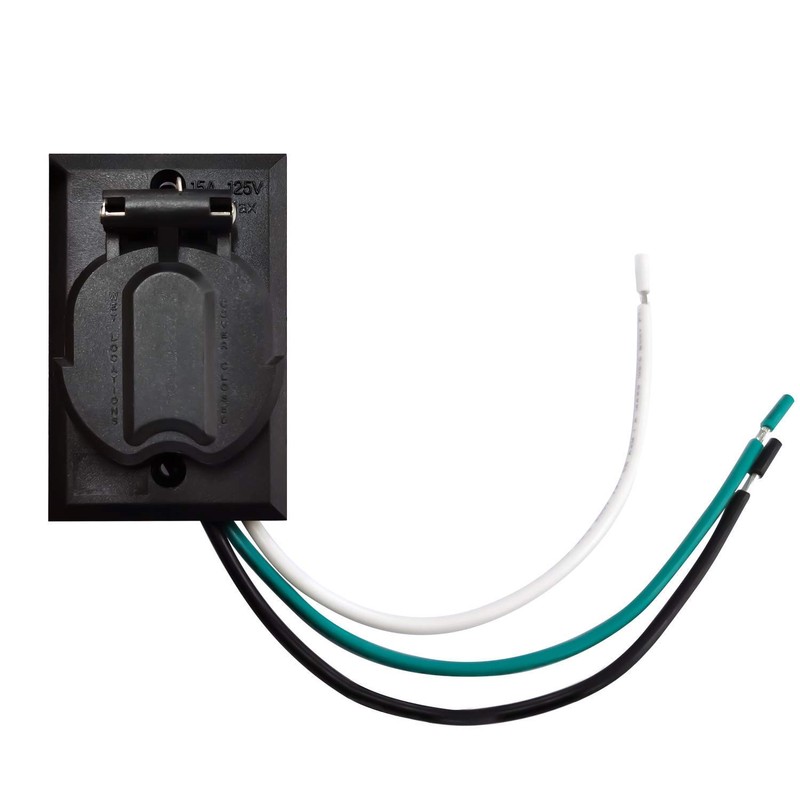 Grounded Convenience Outlet for Outdoor Lamp Post, Briidea 125V 15A