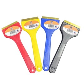 Zeluga 25-555-Red Brass Blade Ice Scraper – Scratch-Free, Rustproof, Heavy-Duty Ice Remover Tool, Red