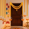 Juinte 5 Pcs 69.6 Inch Diwali Artificial Marigold Garland with