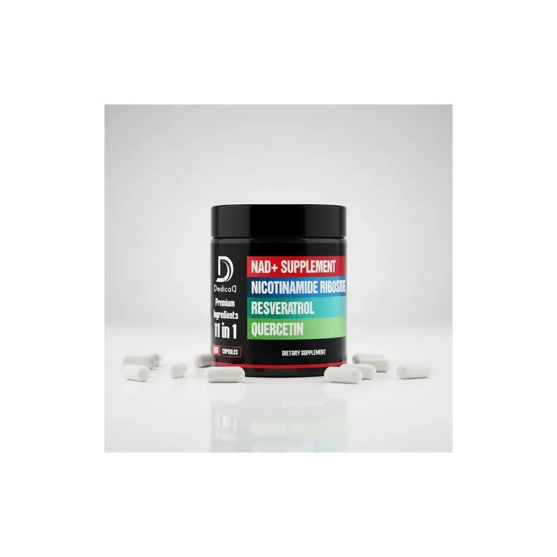 Suplemento Nad+ 11 En 1 Ribósido Nicotinamida + Resveratrol