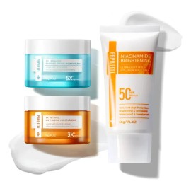 Papa Feel Crema 3x Retinol + Ceramidas 5x + Spf50 Pack,Antiedad, Aumenta luminosidad,Combate arrugas,Hidratante Mejora la elasticidad,Protección solar