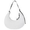 Karl Lagerfeld Jeans Women's Essential Nylon Moon Shoulder Bag, White,