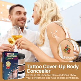 Tattoo Cover Up Makeup Waterproof, 2-Shade Professional Concealer Kit