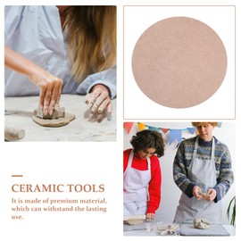 Pottery Bats Clay Wedging Board Fiberboard Pottery Round Wheel Bats Holding Clay Board Balanced Bat for Throwing Pottery, for Potters and Clay Artists 25X25cm Clay Sculpting Board