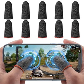 Finger Sack Game, Smartphone Finger Sack, 28 Needles, Ultra High Sensitivity, Ultra Thin Silver Fiber, Hand Sweat Protection, Finger Cover, Compatible with All Fingers, Reduces Mistakes, Good