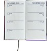 2025 Slim Week To View Hardback Diary with Pen (Botanical