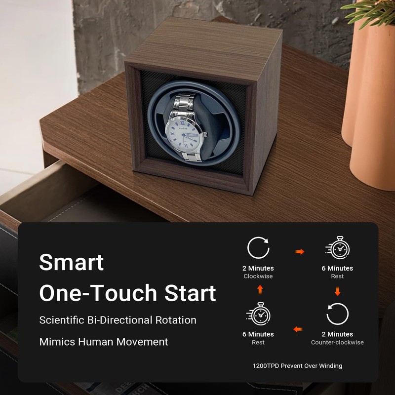 LIAN Automatic Single Watch Winder with Japanese Mabuchi Quiet Motor