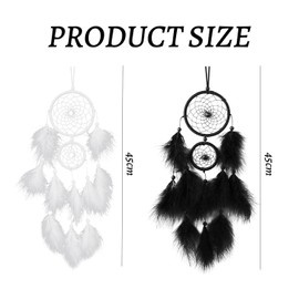 NIDHFG 2 Pieces Of Feather Dream Catcher, Wind Chime Dream Catcher, Hand-Woven Hanging Decorations, Home Decorations, Simple And Ele Hanging Decorations.