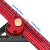 400mm Woodworking Hole Scribing Ruler Aluminum Alloy 360° Rotating Line