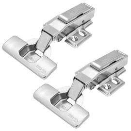 Stolmet Furniture Hinges Set of 2 Hinges with Guide Cover Caps Opening Angle 110° Soft Close Clip On