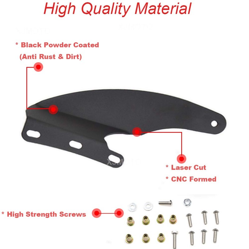 52 Inch Curved Light Bar Upper Roof Windshield Mounting Brackets