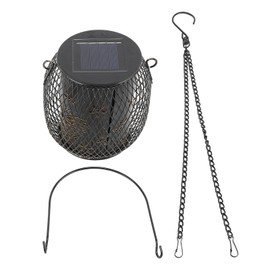 Solar Lantern Outdoor Waterproof Hanging Solar Light with Handle Chain for Yard Patio Garden Decoration Outside Solar Table Lamp Butterfly Pattern