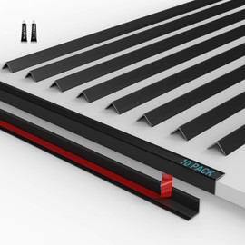 FCSOTSPS 10Pack Tile Edge Trim,39''x0.4'' Peel and Stick Aluminum Backsplash Trim,Self Adhesive Decorative Marble Tile Liner,Matte Black