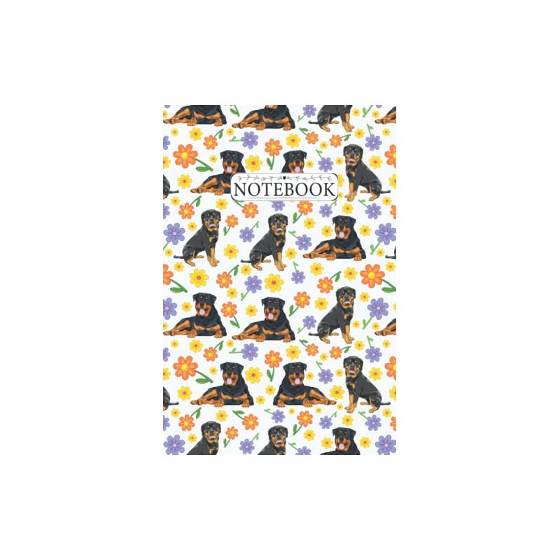 Rottweiler Notebook: Rottweiler Lovers Blank Lined Journal Notebook for Women,