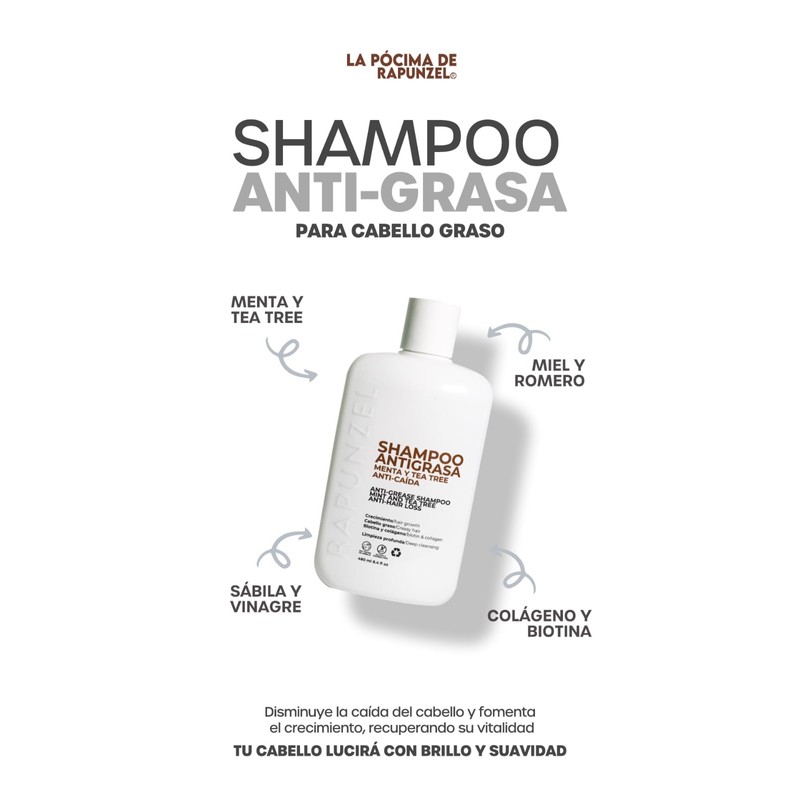 Pócima de Rapunzel KIT SHAMPOO (Anti-grasa)