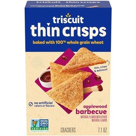 Generic Thin Crisps Applewood Barbecue Whole Grain Wheat Crackers, 7.1 oz boxes (Pack of 6)
