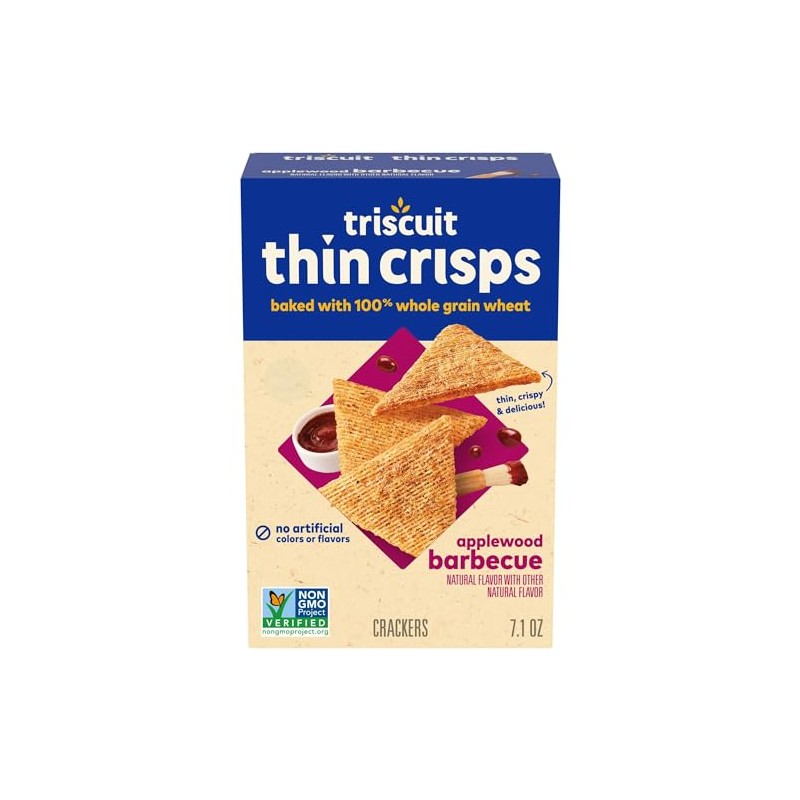 Generic Thin Crisps Applewood Barbecue Whole Grain Wheat Crackers, 7.1