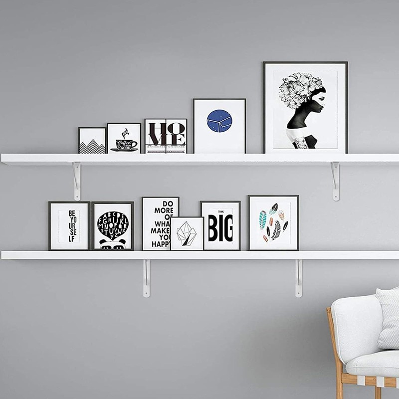 ANDCHI Shelf Bracket, L-Shaped, Set of 4, Wall Mounting, Shelf