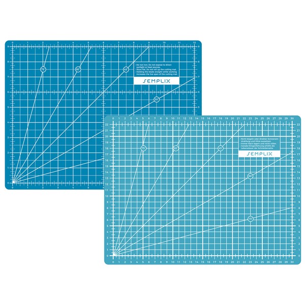 SEMPLIX Self-healing cutting mat A4 in green, pink, grey, turquoise,
