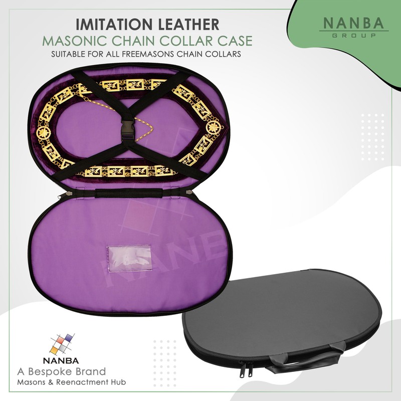 Nanba Group Masonic Chain Collar Case – Black Imitation Leather
