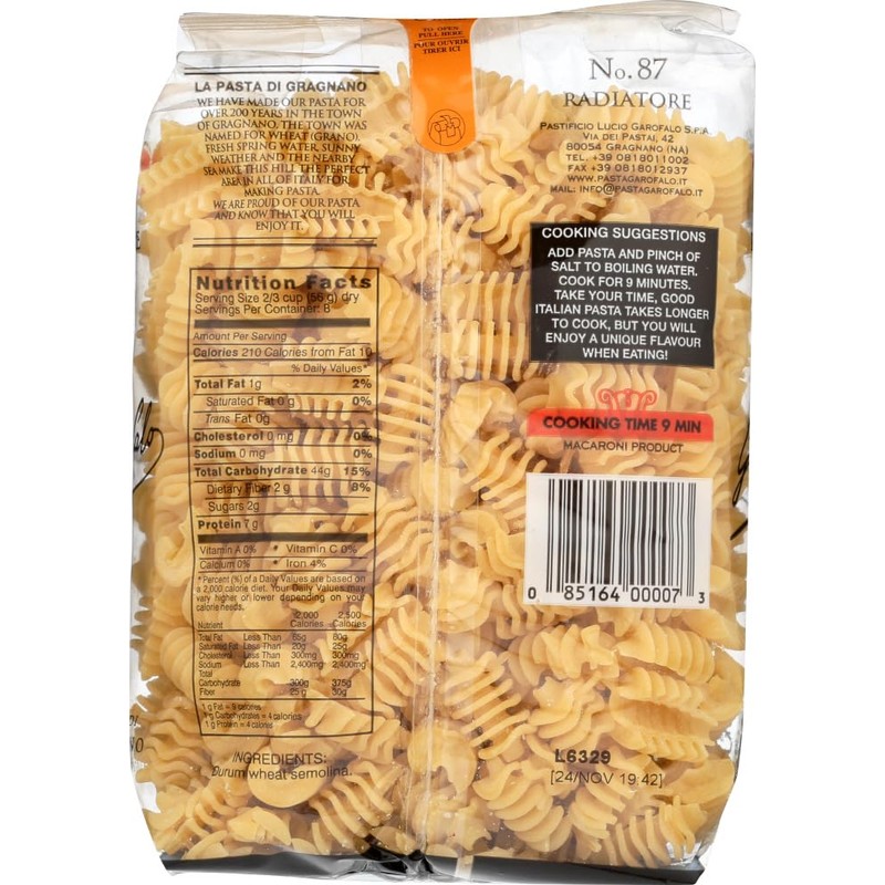 Garofalo - Premium Durum Wheat Semolina Radiatori Pasta Italian Made,