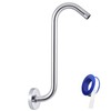 Nuodan Shower Head Extension Arm with Flange, S Shaped High