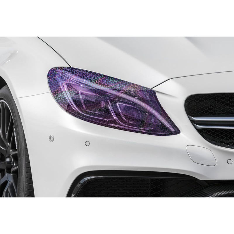 12"x48" Hex Holographic Headlight Tint Gloss Purple Taillight Fog Light