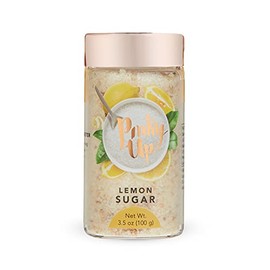 Pinky Up Lemon Sugar Flavored Sugar for Drinks and Tea - Cocktail Rimming Sugar for Margaritas - 3.5oz Glass Jar