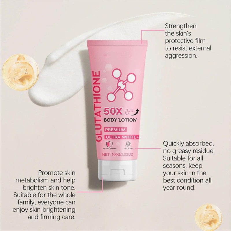 BITYEYE Glutathione body lotion，glutathione 50x tone up body lotion，Moisturizing and