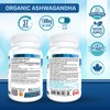 Organic Ashwagandha Supplement 650mg, 18-Day Supply, 75 Count
