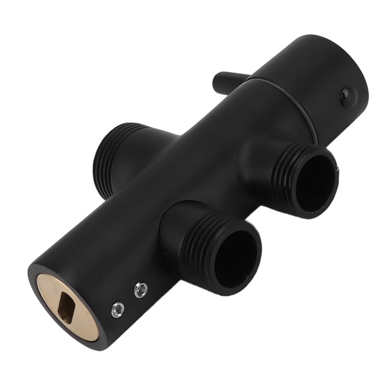 Shower Head Diverter Black Rustproof Leakproof Wall Mounted Shower Arm