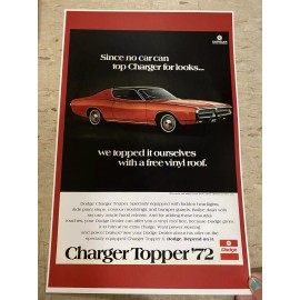 1972 Charger Topper Vintage Car Poster Advertisement Z606