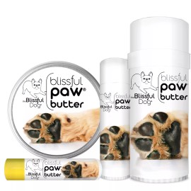 The Blissful Dog® Inc. Paw Butter | All Natural Herbal Balm Moisturizes Your Dog's Rough, Dry Paws - TUBE-3PK.15OZ