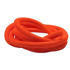 Electriduct 1/4" Hook Self Closing Sleeve Braid Wrap Around Sleeving Cord Cover Cable Protector Wire Organizer - 10 Feet - Orange
