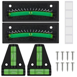 2+2Pack RV Level Bubble Self-Adhesive & Wall Mounted, Larbeti Stick On Small T Shape Level for Camper Leveling System, RV, Trailer, Caravan Mini Bubble Levels & T Type RV Accessories