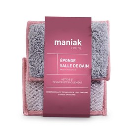 Pack of 2 Sponges Especially for Bathroom, Washable and Reusable - Effectively Cleans Traces of Limescale and Soap