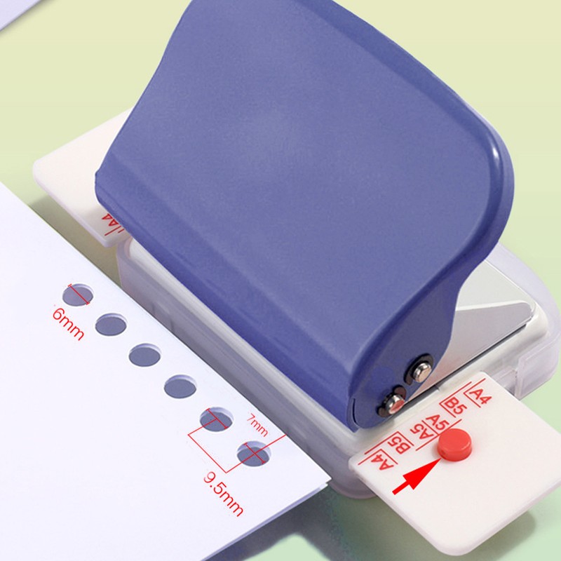 Hole Punch Dark Blue 6 Hole Portable Small Planner Hole