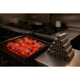 The Bincho Grill Premium Ogatan Charcoal Briquettes – Binchotan Alternative for Grilling & BBQ – 100% Natural, High Heat, Long-Lasting, No Smoke – 22lbs