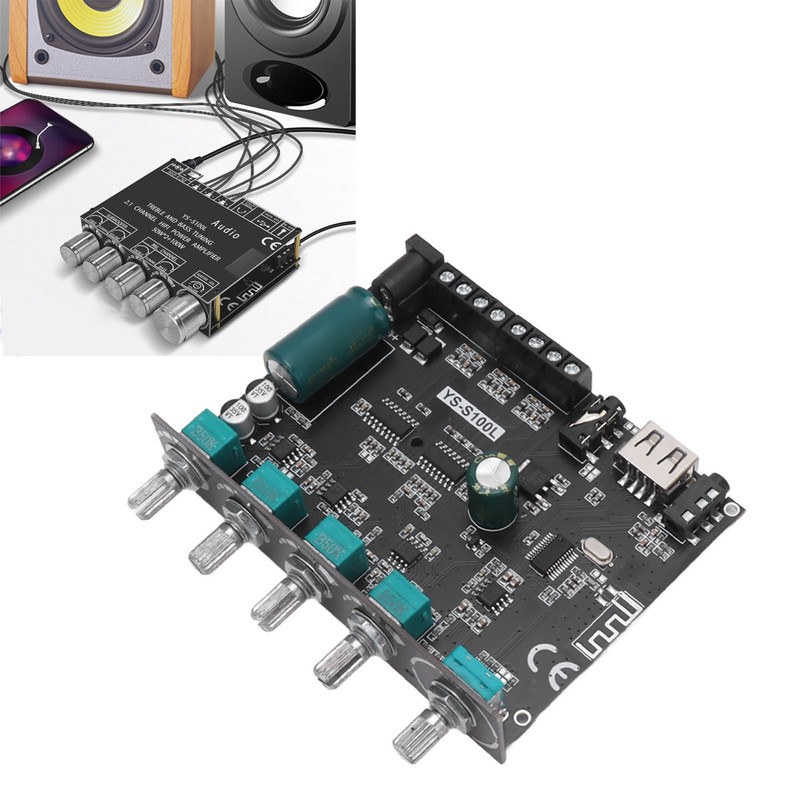 Bluetooth Power Amplifier Board 2.1 Channel 2x50W 100W APP Control