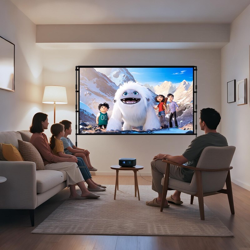 TOWOND Projector Screen with Stand, 84 inch Outdoor Projector Screen