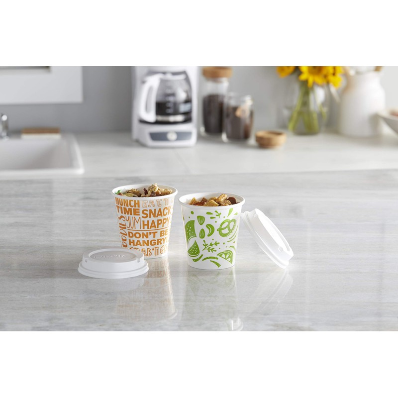 Dixie To Go Snack Cups with Lids, 10 Ounce Travel