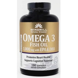 Omega 3 1000mg Con Epa Dha Windmill 180 Softgels Sabor Sin Sabor