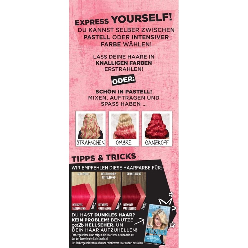 Schwarzkopf got2b Color Cream with Hair Conditioner and Gloves, Lollipop