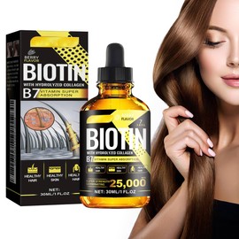 Biotin Haarwachstum Serum, Hair Growth Serum für Haarwachstum Beschleunigen, Haar Wachstum Serum, Haar Wachstum Serum Anti Haarausfall, Fördert die Haardichte Bei, Befeuchtung Trockenem(30ml)