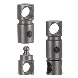 [KeyUnity] KA45 Titanium Key Ring 360° Swivel Connector Breakaway Quick Release Keychain with Key Ring, KA51SW