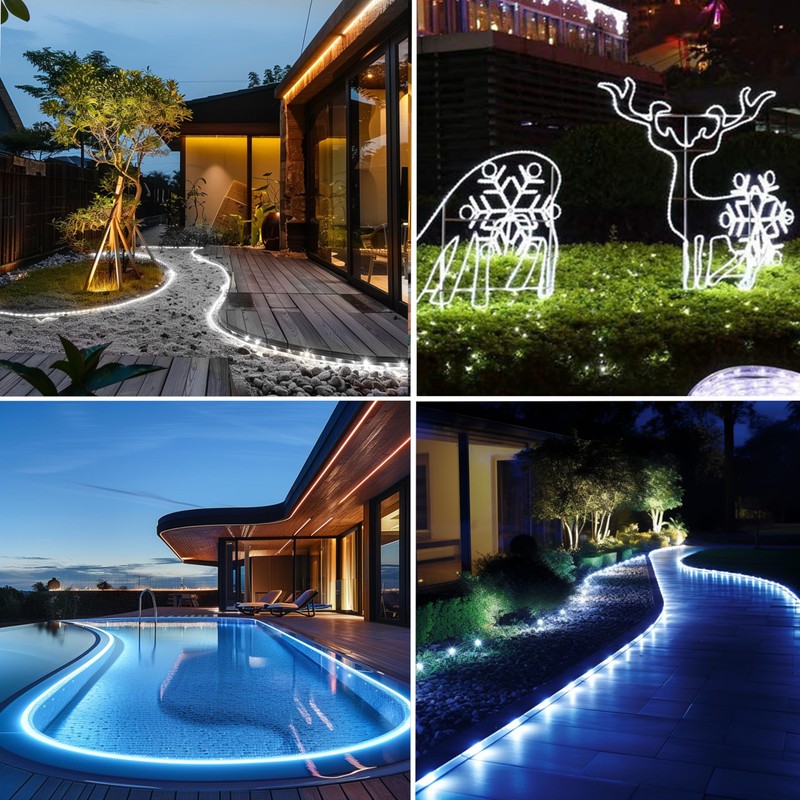 KUshopfast Solar Rope Lights, 99 Feet 1000 LED 8 Modes