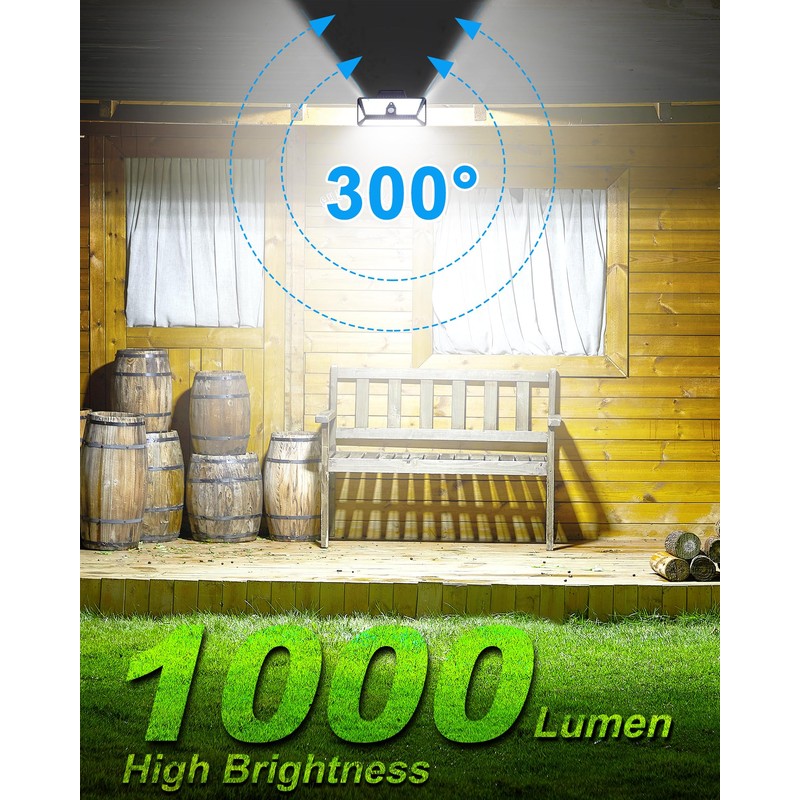 LIFENGSOLER Large Clip on Solar Lights Outdoor, 208 LEDs 1000Lum