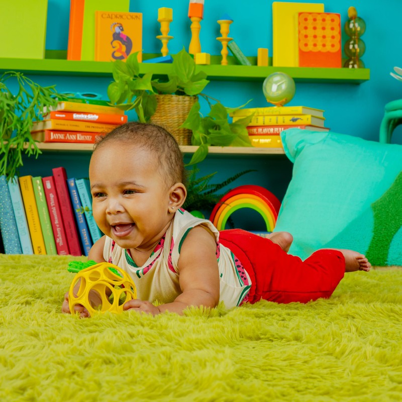 Bright Starts Oball Easy Grasp Pineapple Teether Toy, Hold My