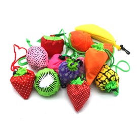 YUYIKES 10PCS Fruits Reusable Grocery Shopping Tote Bags Folding Pouch Storage Bags Convenient Grocery Bags for Shopping Travel